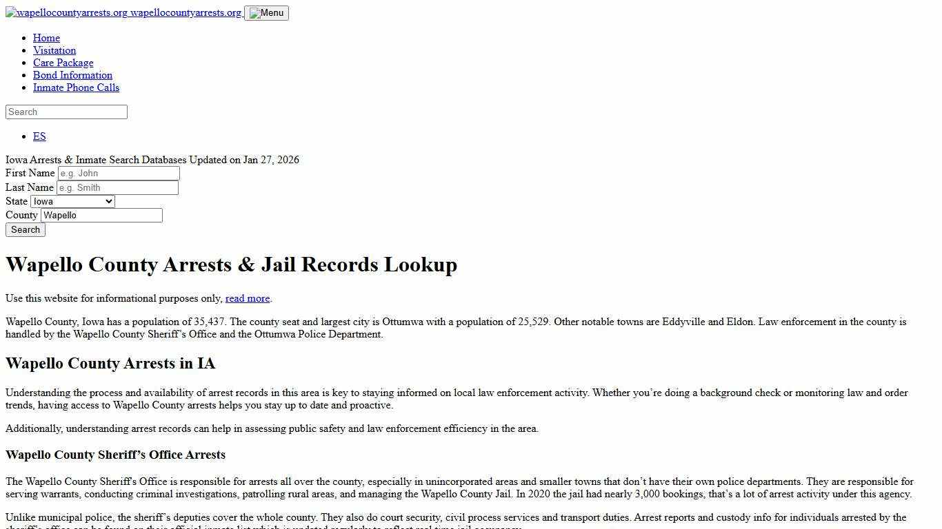 Wapello County, IA Arrests, Warrants, Police Records Search